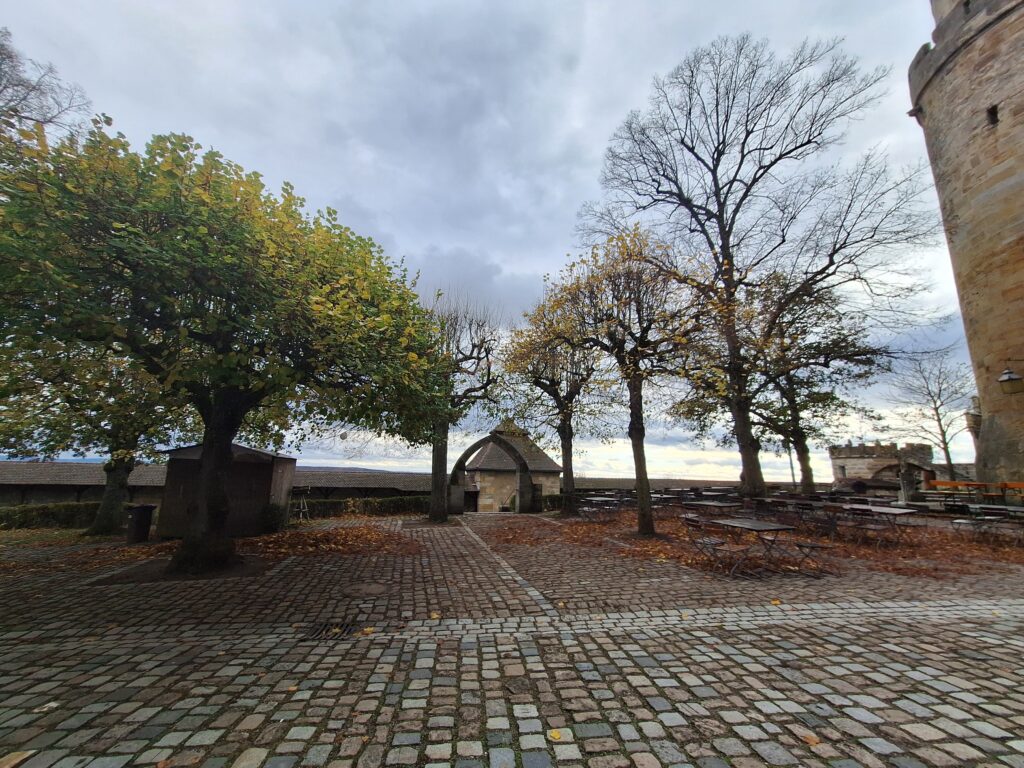The main courtyard of Altenburg Castle in Bamberg